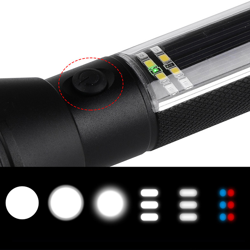 2021 Waterproof Car Emergency Escape Rescue Self defense Solar Torch Light,USB Rechargeable Solar Powered Led Flashlight