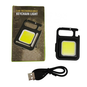 Factory Low Price Magnetic Cob Flood Worklight Usb Rechargeable Led Emergency Pocket Work Light Keychain Mini Flashlight