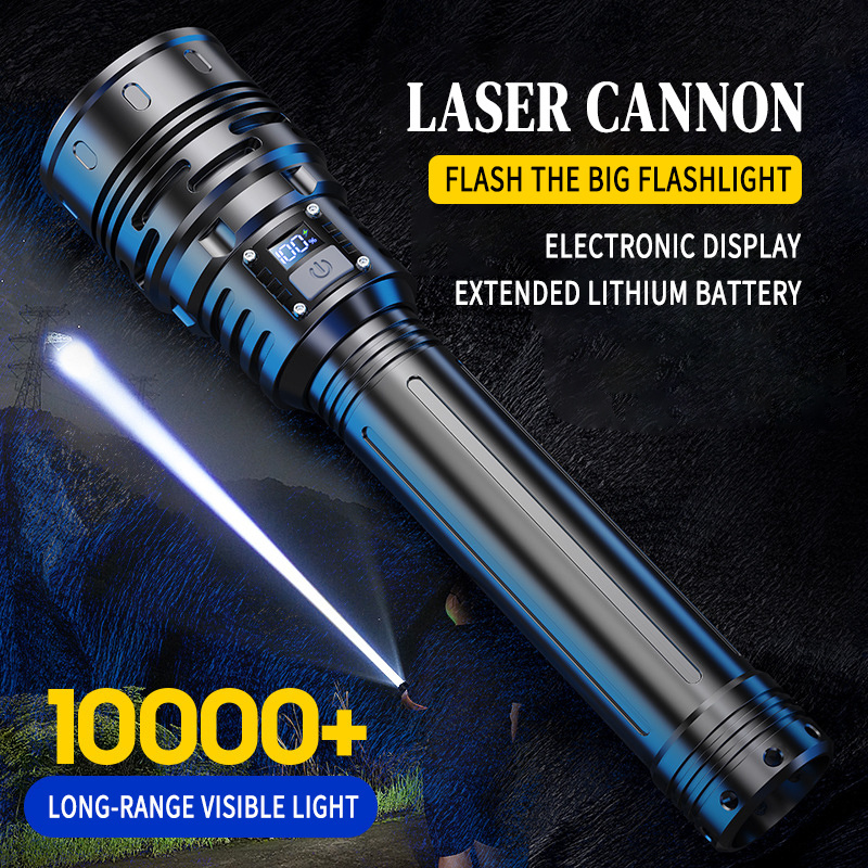 best wholesale high lumen torch self defense powerful long range p90 tactical linternas zoomable digital display flashlight