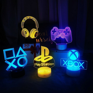 Hot Customized 3d Game Room Desktop Lamp Game Gaming Room Decoration Night Lights Game Icon Lamp LED 30 Eco-friendly Acrylic 80