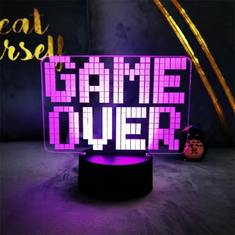 Hot Customized 3d Game Room Desktop Lamp Game Gaming Room Decoration Night Lights Game Icon Lamp LED 30 Eco-friendly Acrylic 80