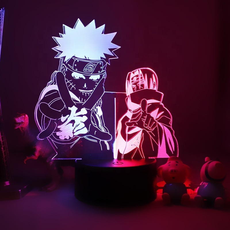 Hot Sale 3d Anime Led Night Light Team Kid Bedroom Night light Itachi Uchiha 3d Night Light