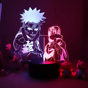 Hot Sale 3d Anime Led Night Light Team Kid Bedroom Night light Itachi Uchiha 3d Night Light