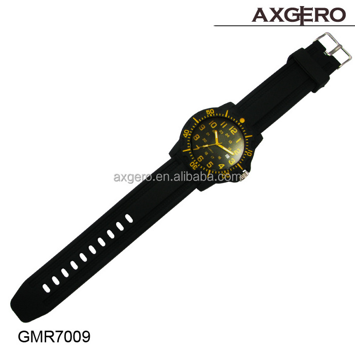 Fashion private label sport silicone waterproof watch stainless steel back