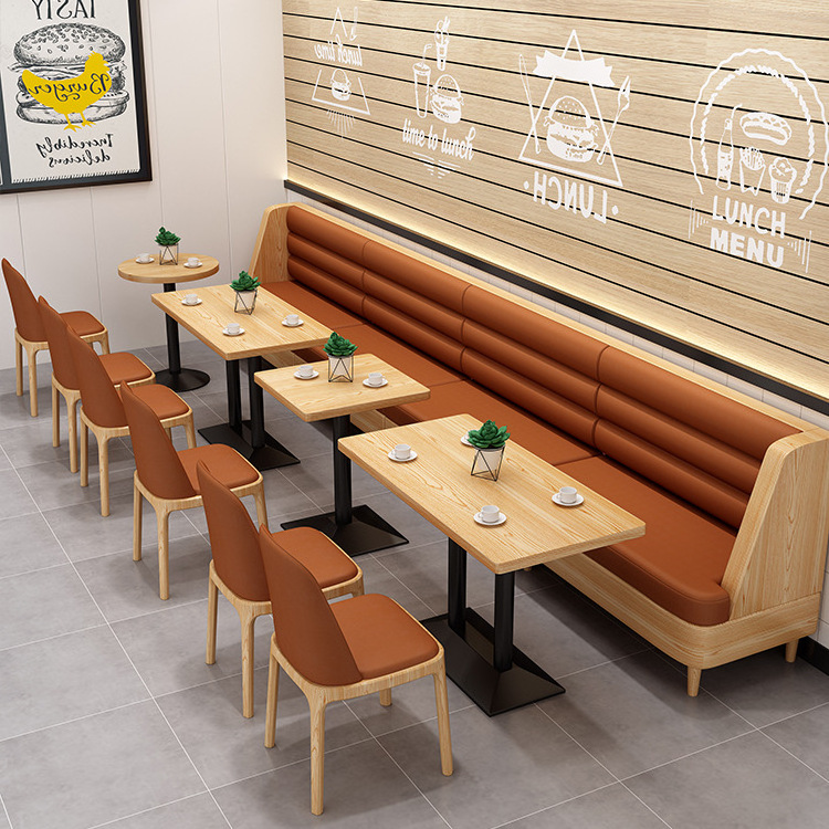 Dining Seating Booth Sets for Restaurant Furniture Sofa Booth Hot Sale Chair and Table Customized Seating Fast Food Restaurant