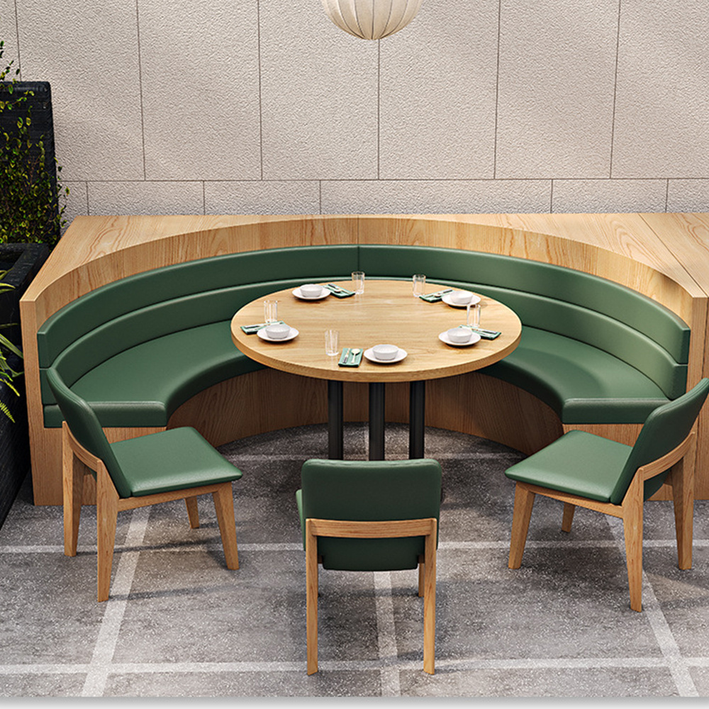 OEM/ODM high quality Custom Cafeteria Furniture High Back Single Side Banquette Restaurant Leather Sofa Booth Seating