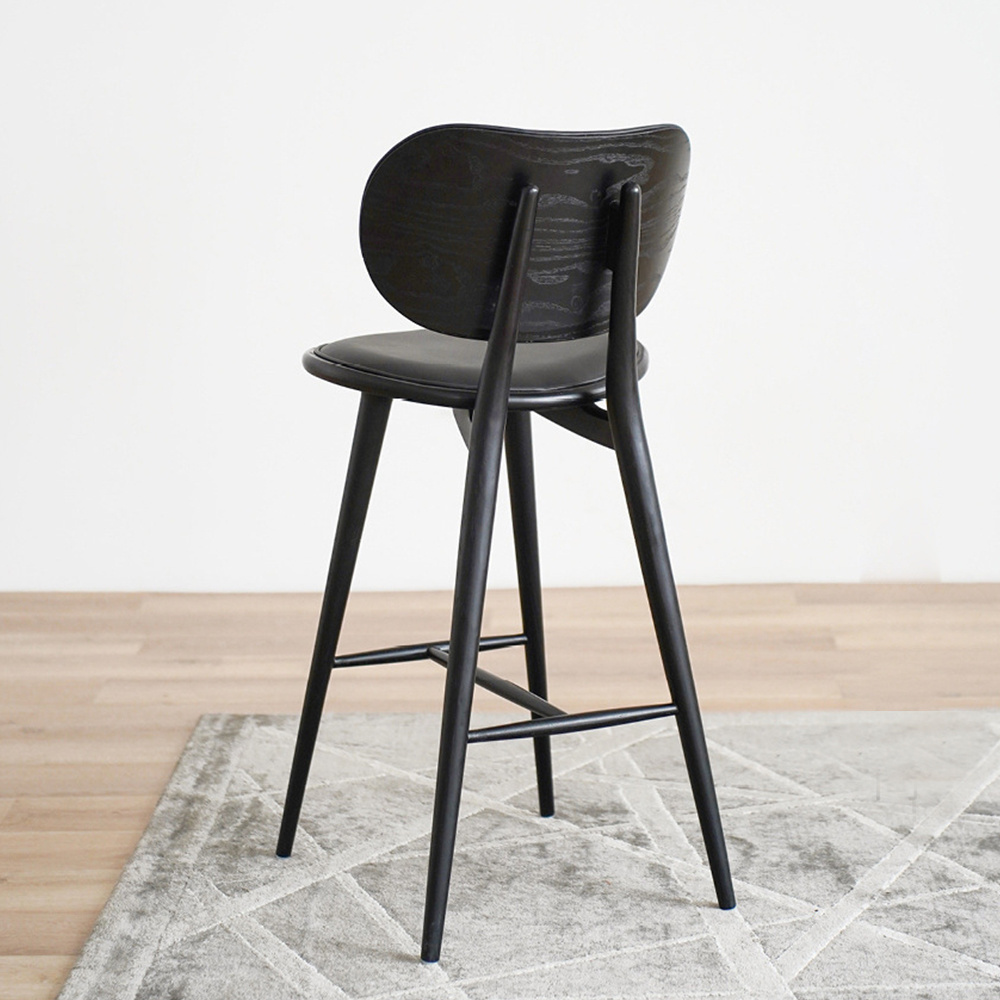 wholesale Modern High Quality Cafe Restaurant Furniture Wooden Fabric Unique Bar Stool Chair