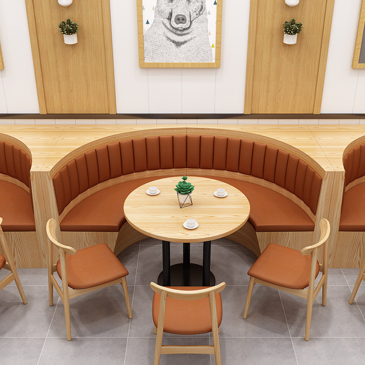 Dining Seating Booth Sets for Restaurant Furniture Sofa Booth Hot Sale Chair and Table Customized Seating Fast Food Restaurant