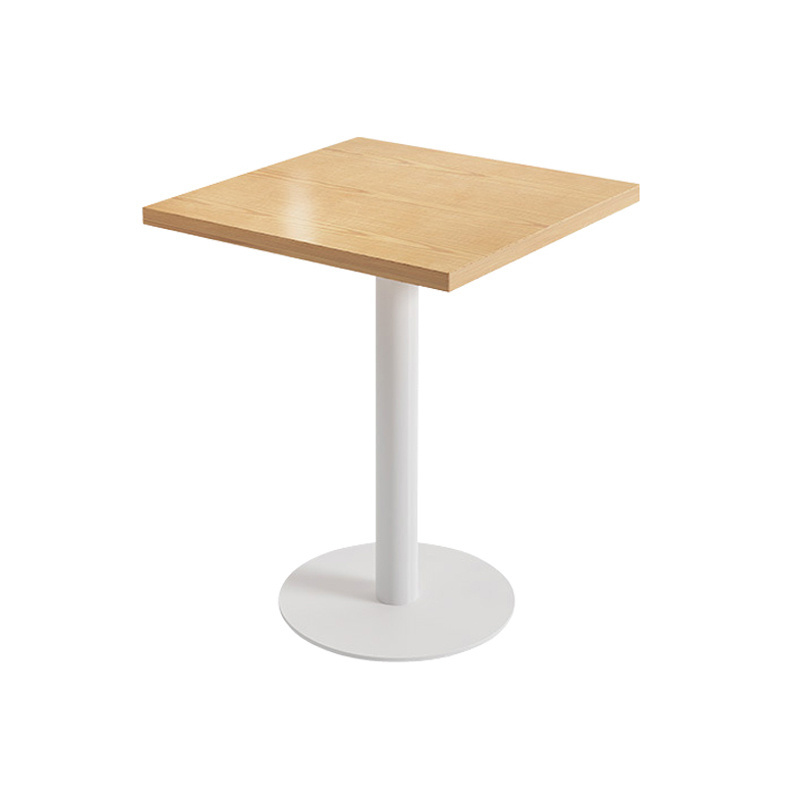 Plywood Table Top  Metal Base Restaurant Cafe Snack Bar Square Dining Table