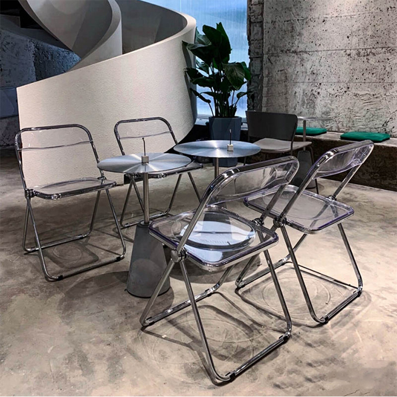 Price Restaurant Famous Design Chaise White Table And Pp Metallic Frame folding Dining Fabric Cafe Plastic Chair