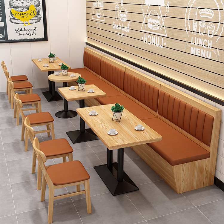 Dining Seating Booth Sets for Restaurant Furniture Sofa Booth Hot Sale Chair and Table Customized Seating Fast Food Restaurant