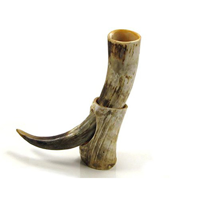 Best Quality Viking Drinking Horn with Horn Stand Drinking Beer Drinking Horn Genuine Carved Drinkware Coffee Mug Agate