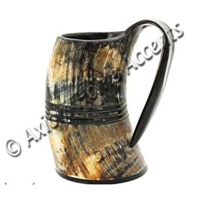 Horn Tankard High Quality Natural Horn Drinking Mug Hand Carved And Handmade Genuine Viking Beer Mug By Axiom Home Accents