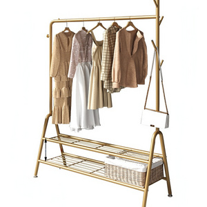 Factory direct sales Large capacity storage Metal standing coat rack Living room and bedroom use