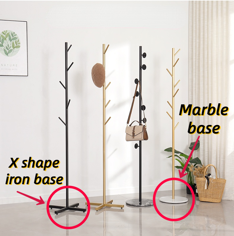 Factory Direct Cheap Marble Iron Hanger Floor Clothes Racks Stand Coat Rack