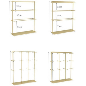 High Quality Iron Underwear Store Bra Shelf Floor Type Gold Underwear Display Rack