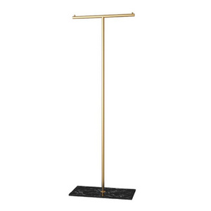 New Type Luxury Minimalist Metal Marble Base Standing Coat Rack Bedroom Mall