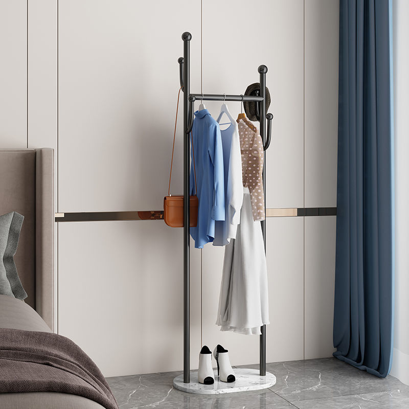 High Quality Modern Metal Marble Base Hanger Coat Rack Stand With Clothes Basket