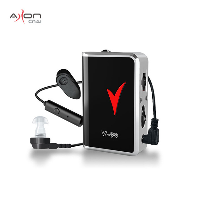 AXON portable pocket  hearing aid for hearing loss china good price V-99