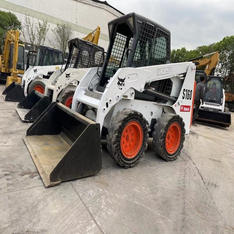 Used Powerful Performance Bobcat S160 S185 S220 S500 S550 Small Skid Steer Loader With Shovel Bucket