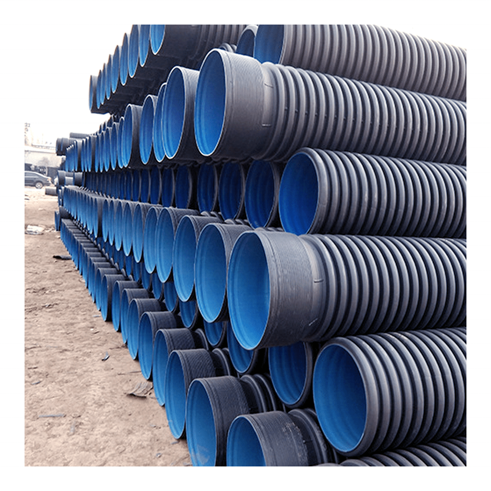 ISO4427/ IPS/DIPS DN 8  12 18 20 24 Inch HDPE Double wall Corrugated Culvert Plastic Pipe