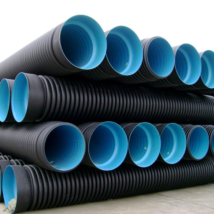 Large Diameter 4'' 2 Inch 3In 8 Inch 32Mm 110Mm 300Mm Plastic Perforated Hdpe Dual Double Wall Corrugated Drain Water Waste Pipe