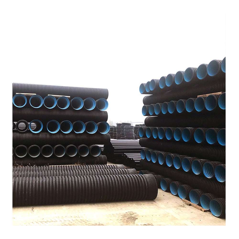 Factory Price 6 inch sn8 Plastic PE Double Wall Corrugated Pipe HDPE DWC Culvert Pipe