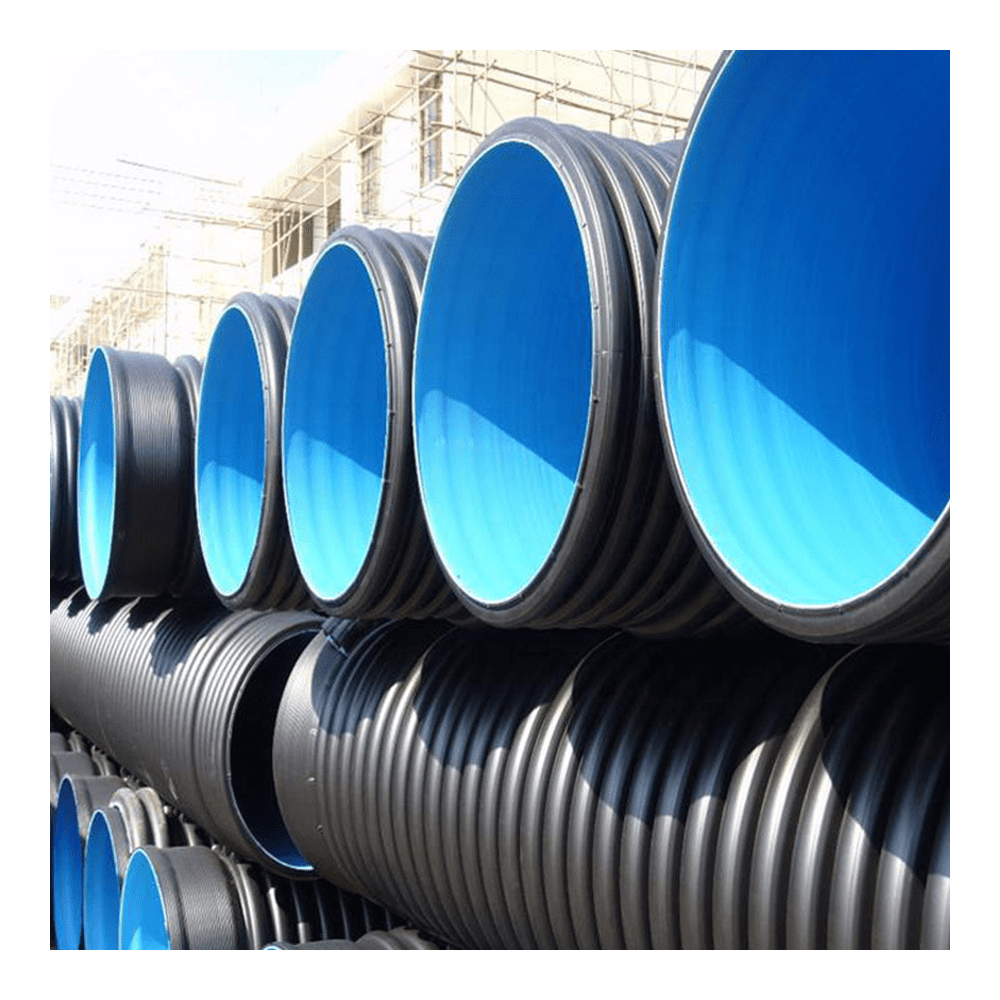 Factory Price 6 inch sn8 Plastic PE Double Wall Corrugated Pipe HDPE DWC Culvert Pipe