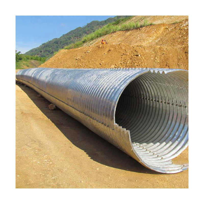 Drainage Culvert Metal Pipe, Assemble Galvanized Corrugated Steel Pipe Culvert