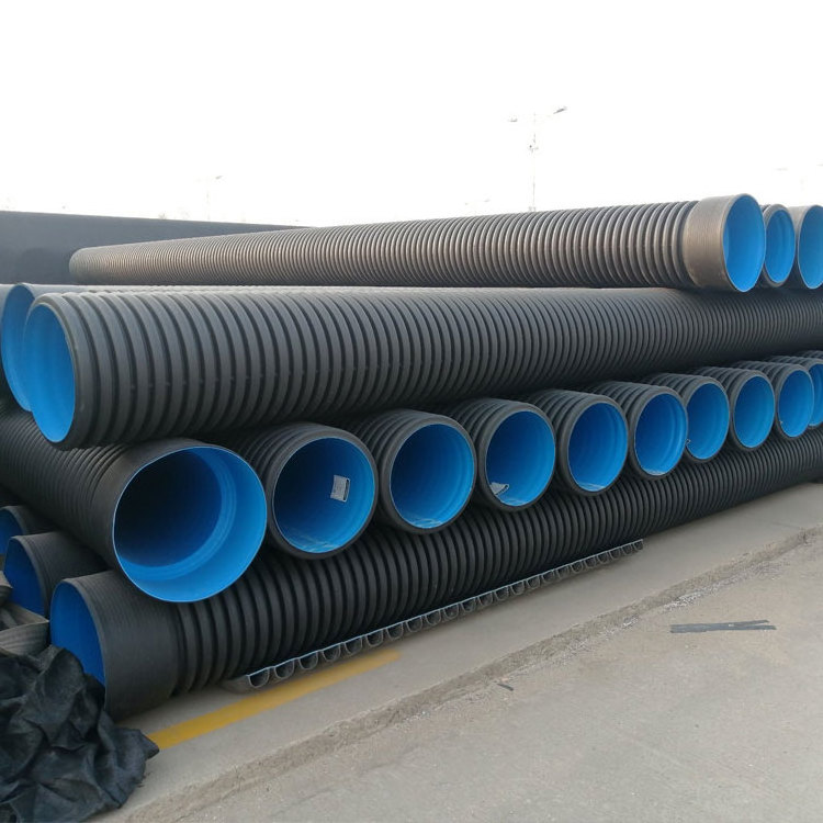 high quality 10 inch 300mm 500mm 600mm 8 inch smooth interior polyethylene hdpe double wall corugate culvert drainage pipe