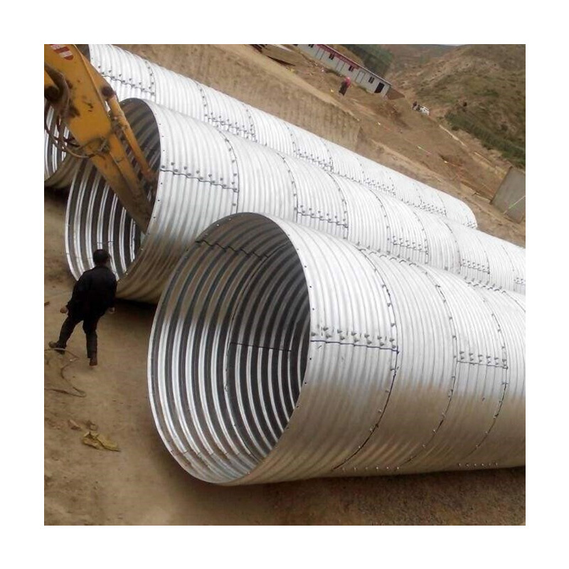 Drainage Culvert Metal Pipe, Assemble Galvanized Corrugated Steel Pipe Culvert