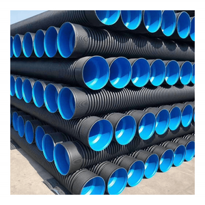 ISO4427/ IPS/DIPS DN 8  12 18 20 24 Inch HDPE Double wall Corrugated Culvert Plastic Pipe