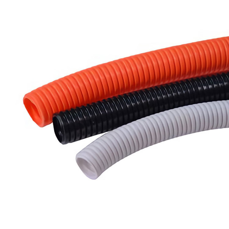 single double wall grey 1/2 inch flexible pvc corrugated electrical conduit pipe