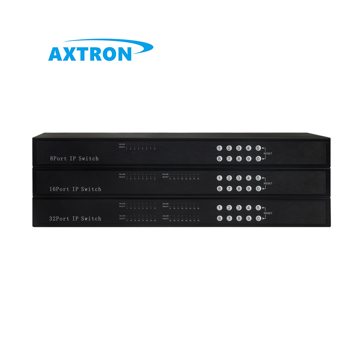 4/8/16 ports 4K RJ45 Ethernet FHD 1U Rackmount Support cascade Over IP 8 ports KVM Switch