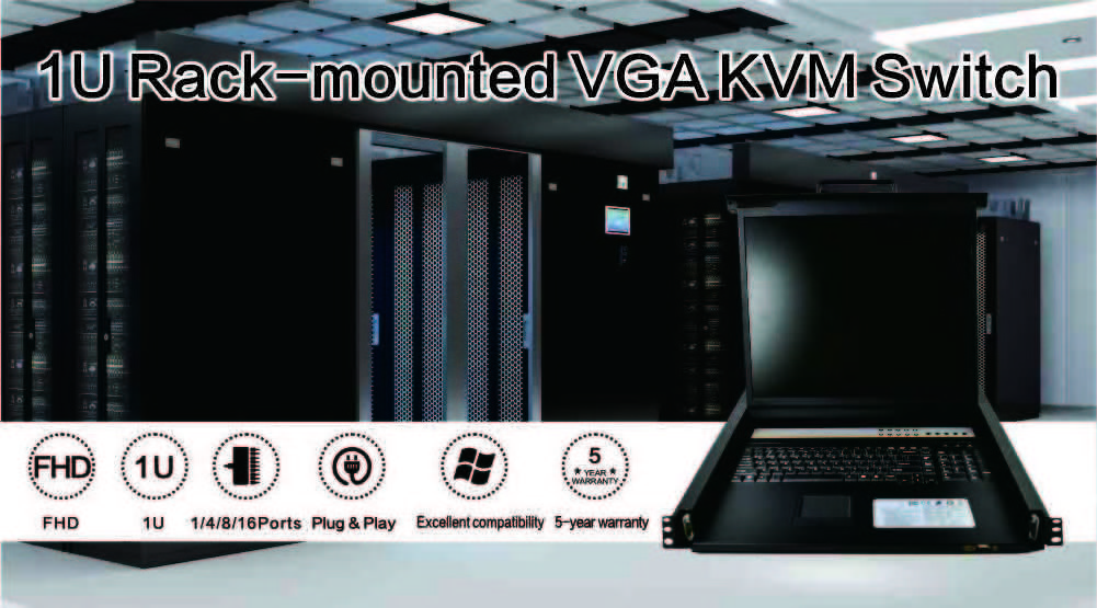 Hotkey OSD control drawers console 4 8 16 port 1080P HD 17 19 inch vga ...