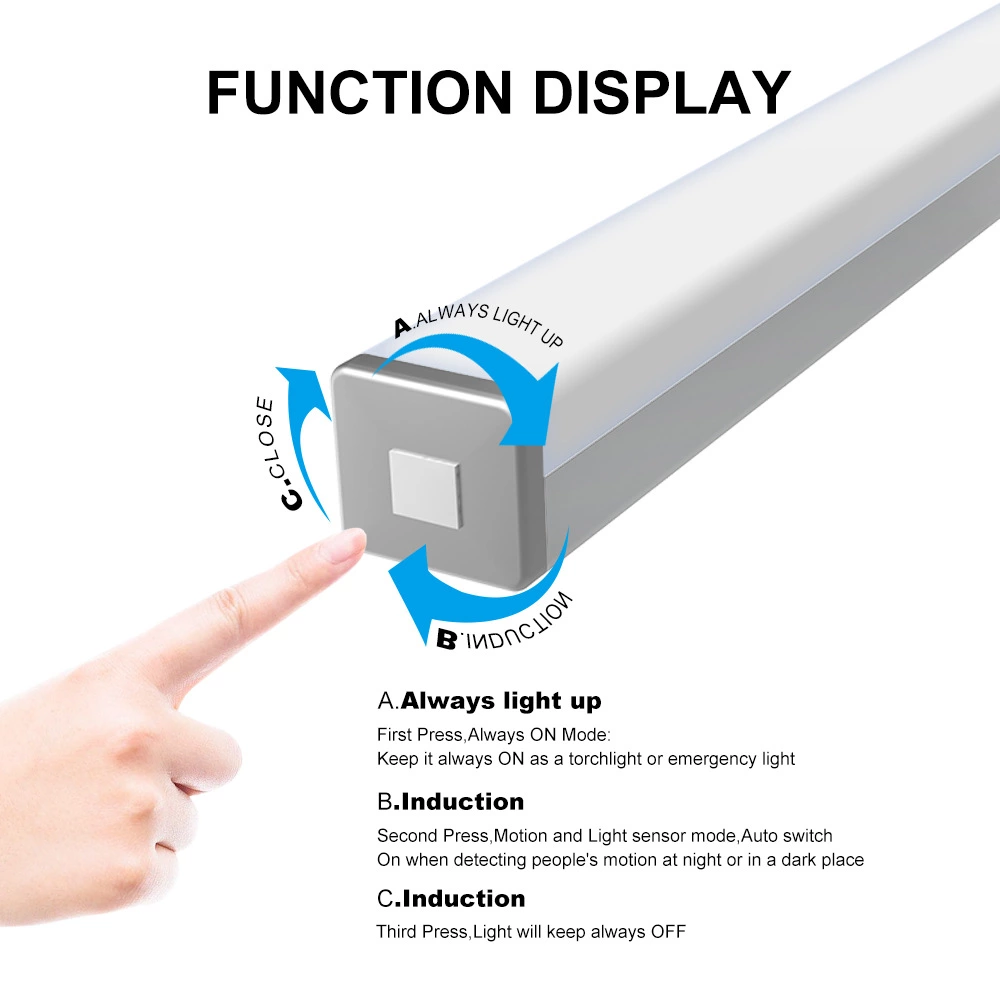 hareus-luces nocturnas con Sensor de movimiento, 10 luces LED recargables con control de movimiento, luz de pared para puerta