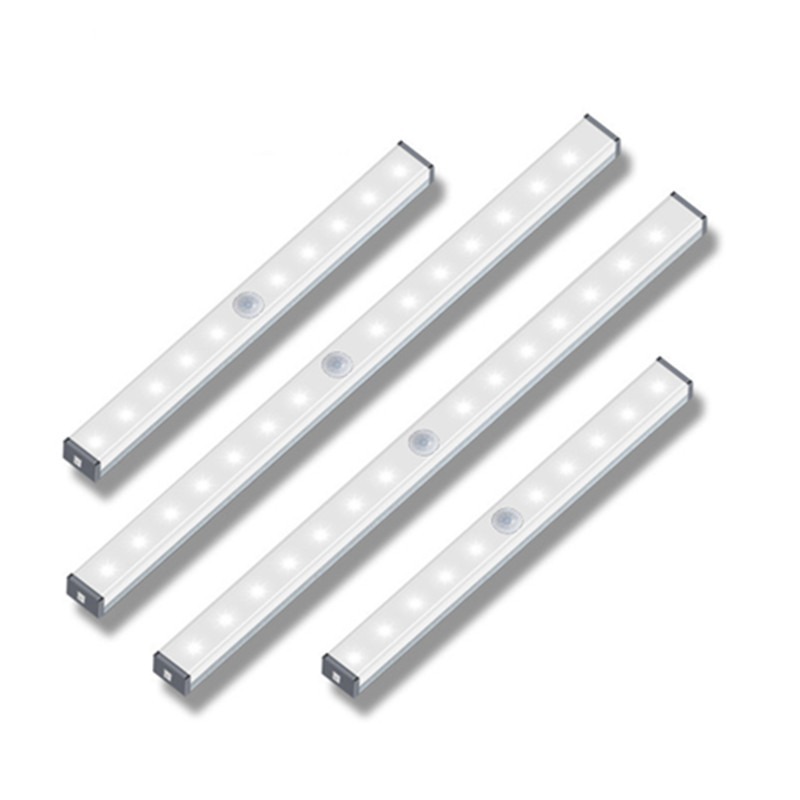 hareus-luces nocturnas con Sensor de movimiento, 10 luces LED recargables con control de movimiento, luz de pared para puerta