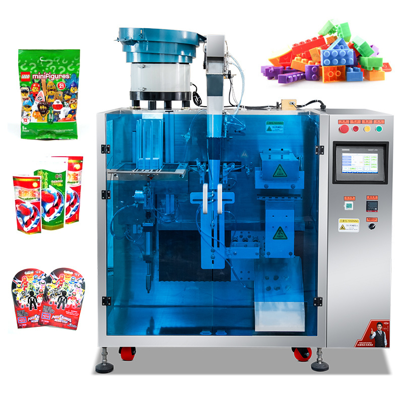 Multifunctional high speed  Lego building plastic small toys prefabricated zipper bag counting sealing filling packaging machine