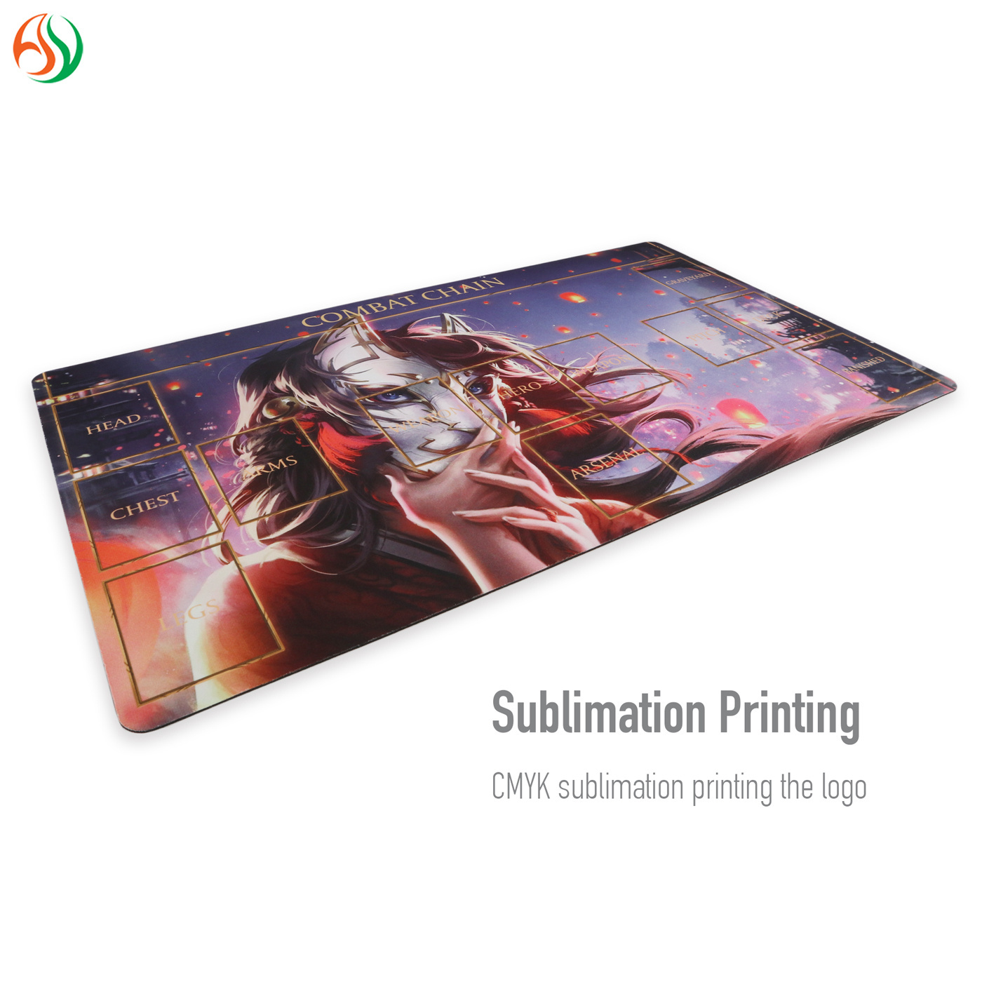 AY Wholesale non-slip eco-friendly rubber mouse pad high quality custom gaming cute anime playing card mats for TCG