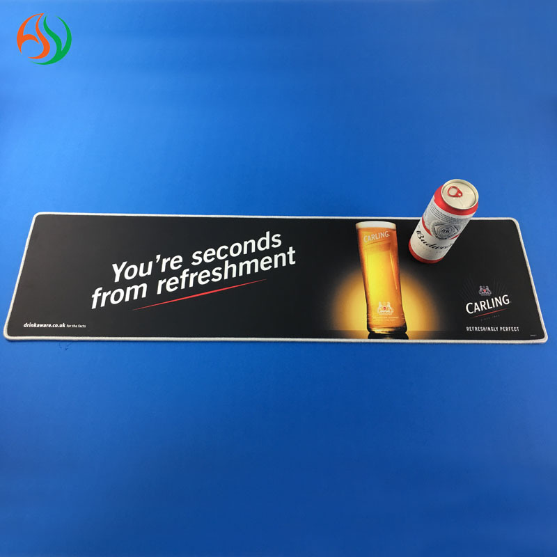 AY Promotional Bar Accessories Drink Mat Custom Printed Natural Rubber Bar Mat Embossed Logo Anti-slip Waterproof Bar Drip Mat