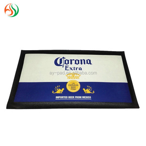 AY personalized 45x25cm nitrile rubber bar beer drip mat blank multi use non-slip bar drink mat for sublimation