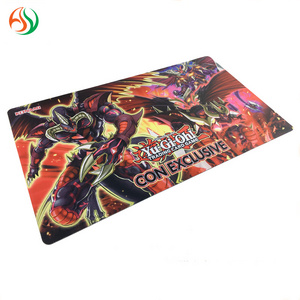 Custom Waterproof Natural Rubber Yugioh Tabletop Gaming Pad Sublimation Large Neoprene Card For Adult tabletop board game mat