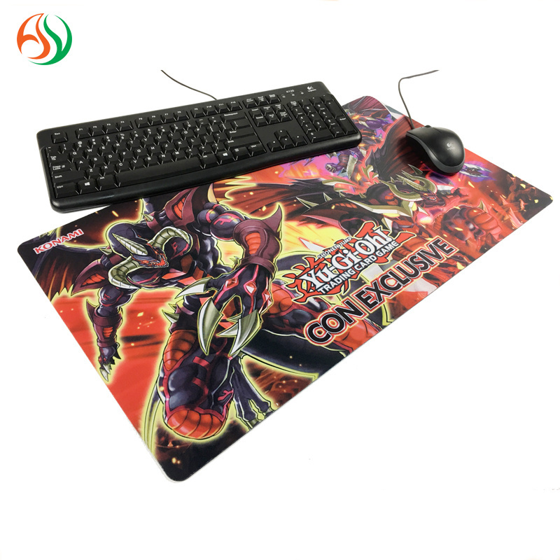 Custom Waterproof Natural Rubber Yugioh Tabletop Gaming Pad Sublimation Large Neoprene Card For Adult tabletop board game mat