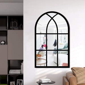 New Wall Sticker Arch Mirrors Retro Gothic Decor Cathedral Window Shape Mirrors Home Decorative Craft Wall Mounted Wall Mirror