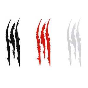 40cm*12cm Black/White/Red Car Reflective Monster Sticker Scratch Stripe Claw Marks Auto Headlight Vinyl Decal Car Styling