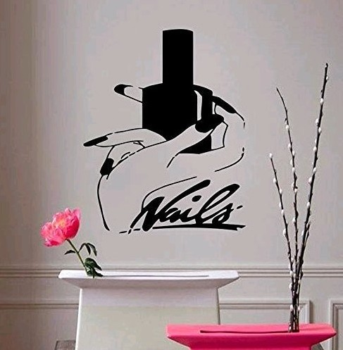 Exquisite Vinyl Decal Nail Salon Quotes Wall Sticker Art Mural Beauty Salon Decoration decals for women girls bedroom decor