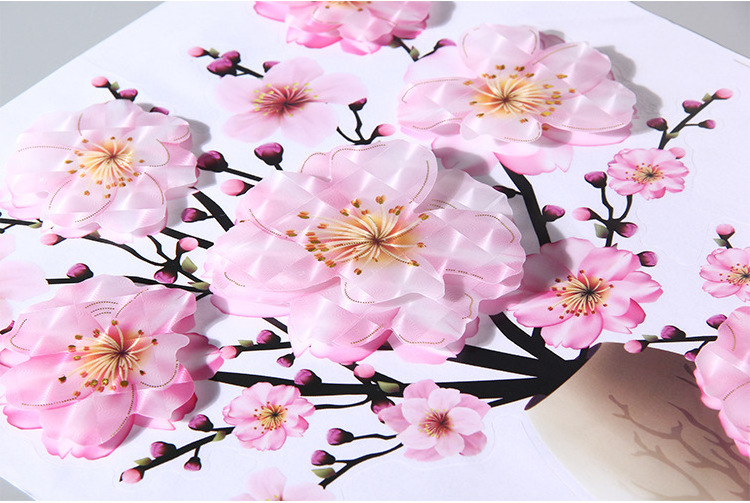 New Self-adhesive 3D rose flower sticker stereo simulation vase wall sticker for refrigerator home background decoration decal