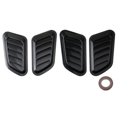 Wholesale Universal 2 PCS Black Air Flow Intake Hood Scoop Bonnet Fender Vents Air Vent covers Car Decoration Accessories