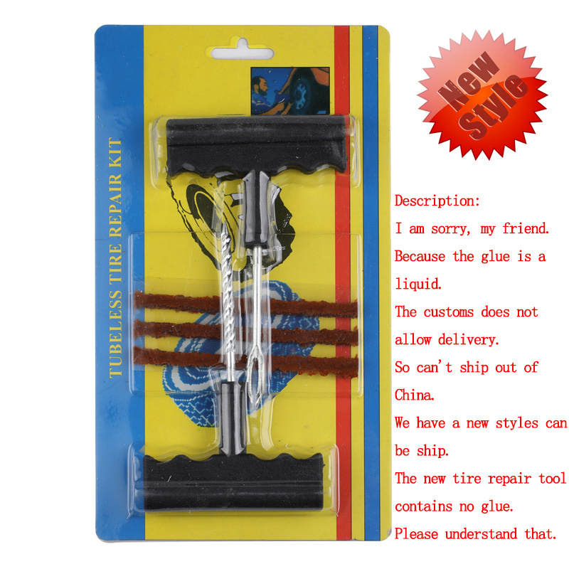 New Car Tire Repair Tool Kit For Tubeless Emergency Tyre Fast Puncture Plug Repair Block Air Leaking For Car/Truck/Motobike