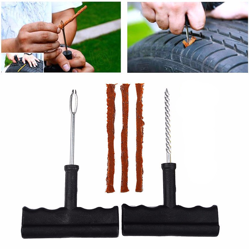 New Car Tire Repair Tool Kit For Tubeless Emergency Tyre Fast Puncture Plug Repair Block Air Leaking For Car/Truck/Motobike